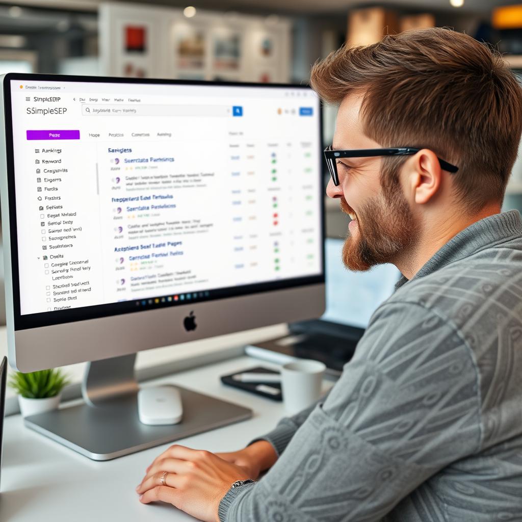 E-commerce store owner tracking product rankings with SimpleSERP